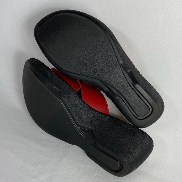 ǵ. rossíní Deep Red Platform Wedge Slides 39 - Picture 12 of 12